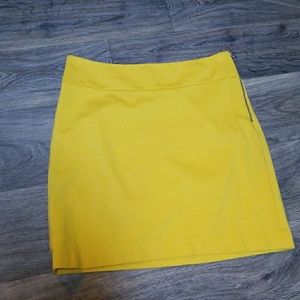Yellow mini skirt